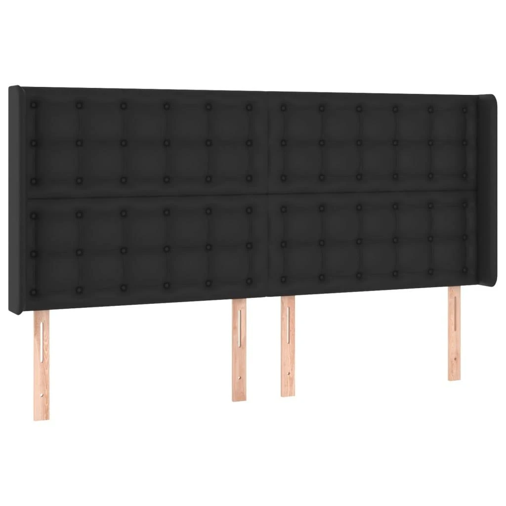 Galvūgalis su LED, juodos spalvos, 163x16x118/128 cm