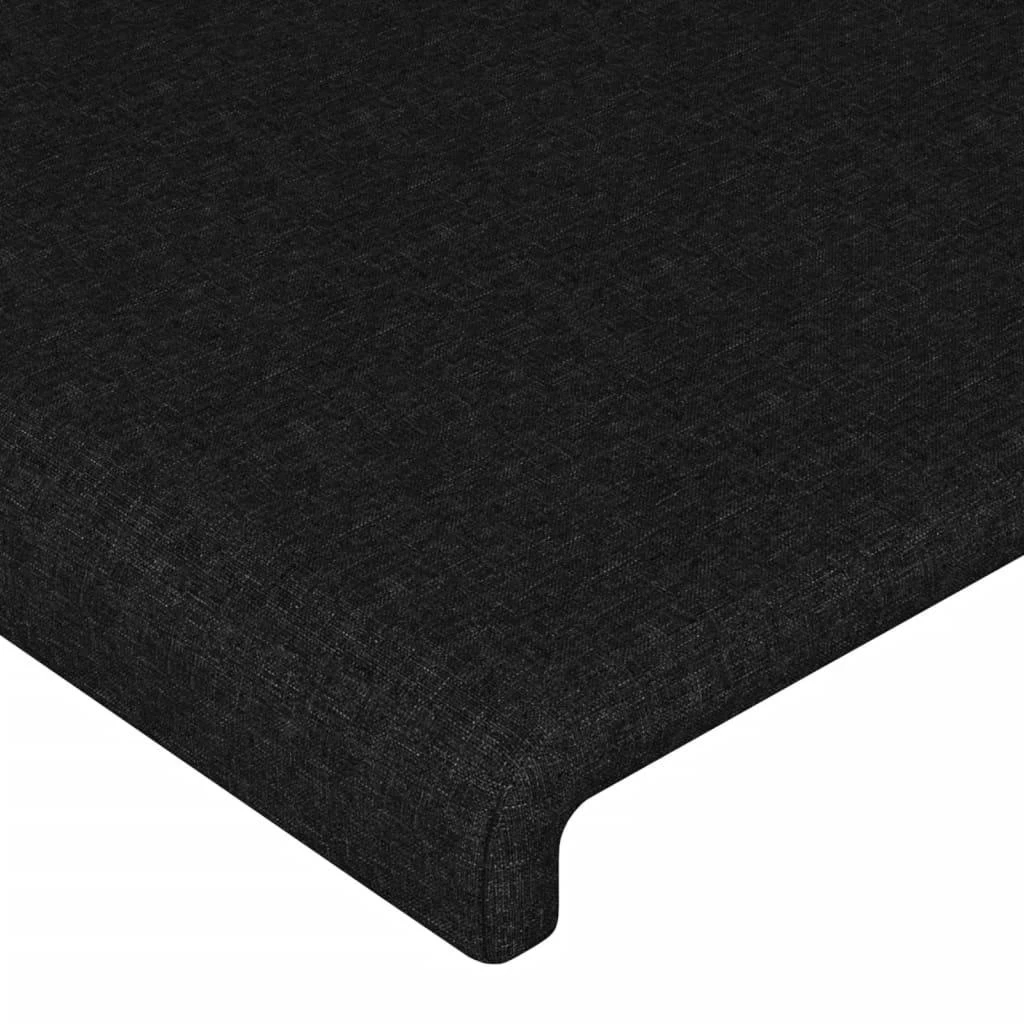 Galvūgalis su LED, juodos spalvos, 163x16x78/88cm, audinys