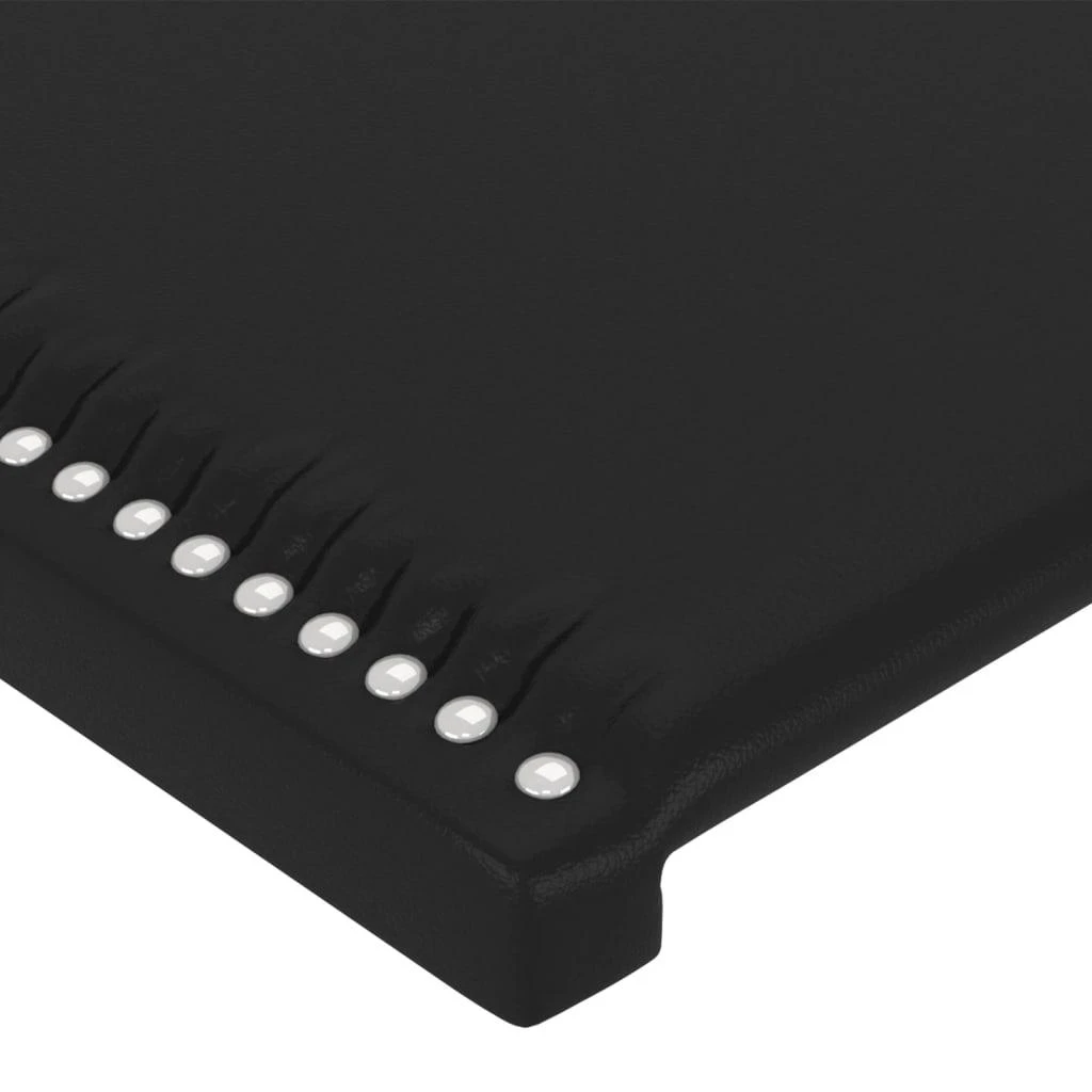 Galvūgalis su LED, juodos spalvos, 200x5x78/88cm, dirbtinė oda