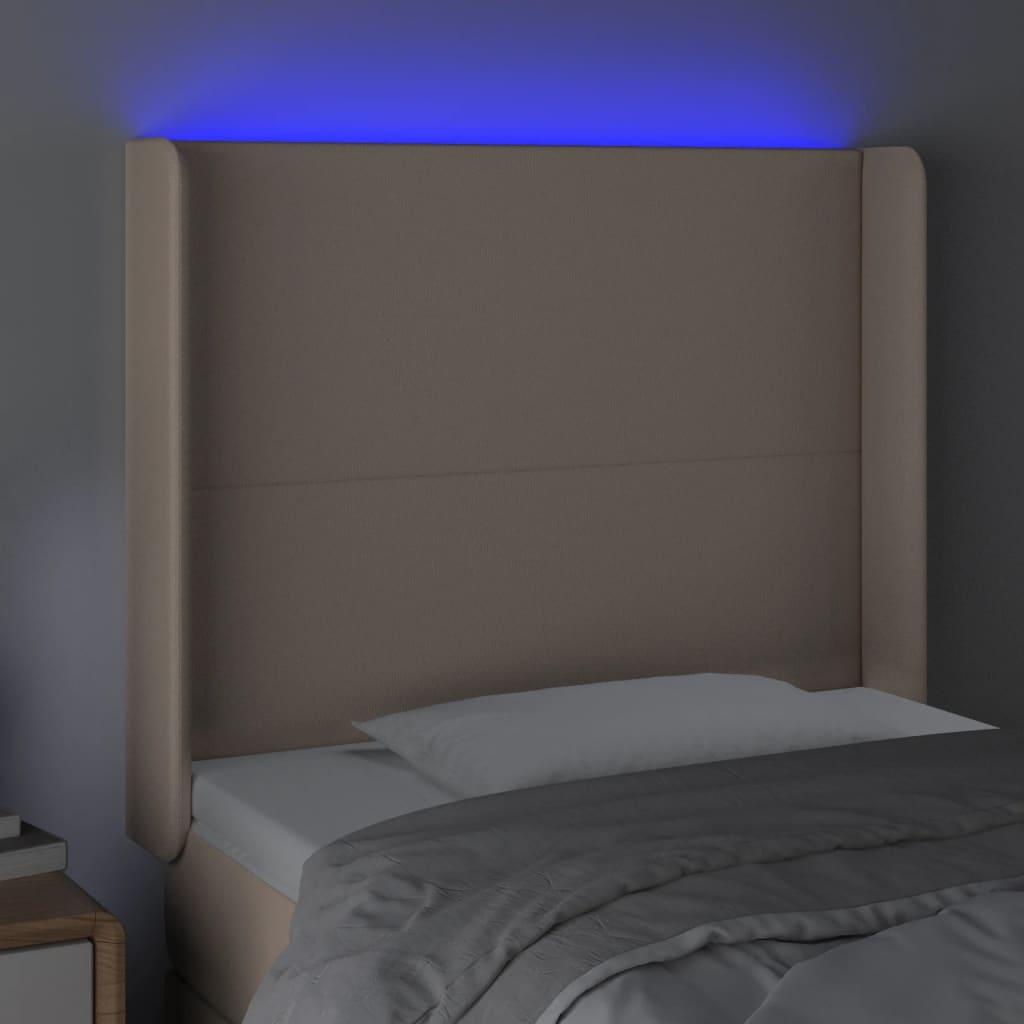 Galvūgalis su LED, juodos spalvos, 83x16x118/128cm