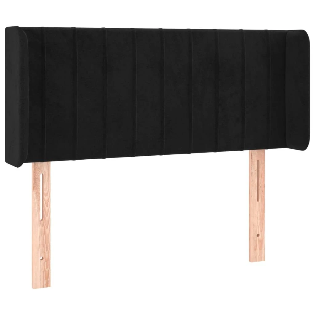 Galvūgalis su LED, juodos spalvos, 83x16x78/88cm, aksomas
