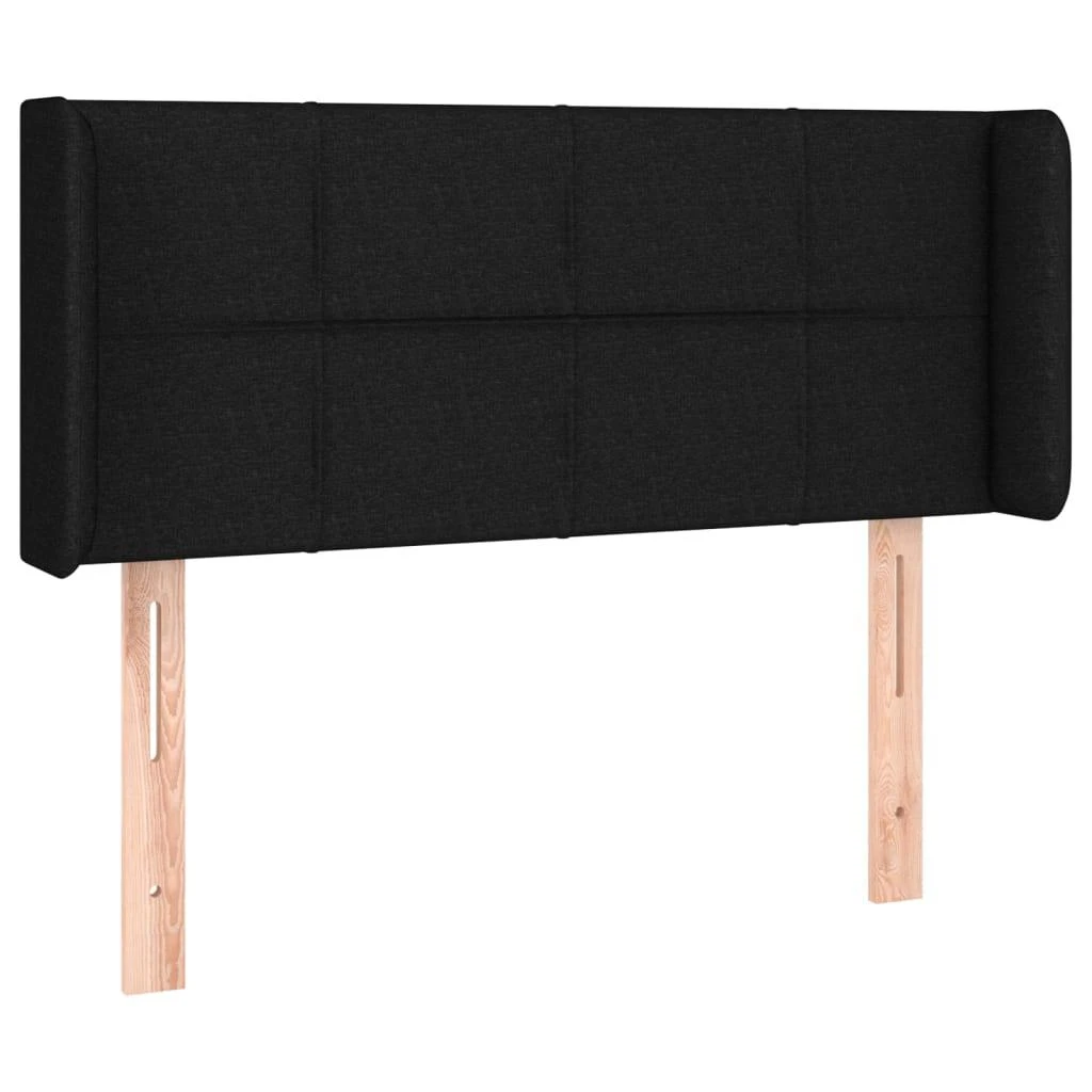 Galvūgalis su LED, juodos spalvos, 83x16x78/88cm, audinys