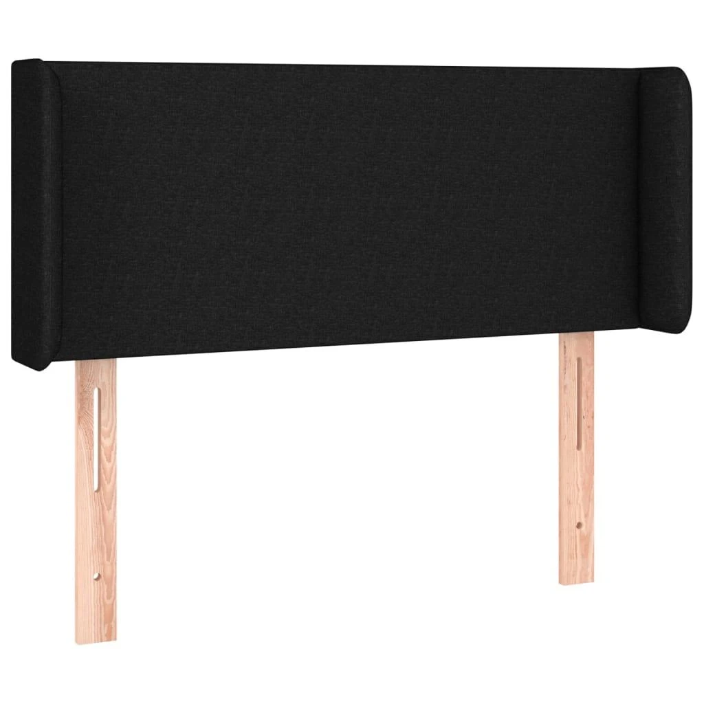 Galvūgalis su LED, juodos spalvos, 93x16x78/88cm, audinys