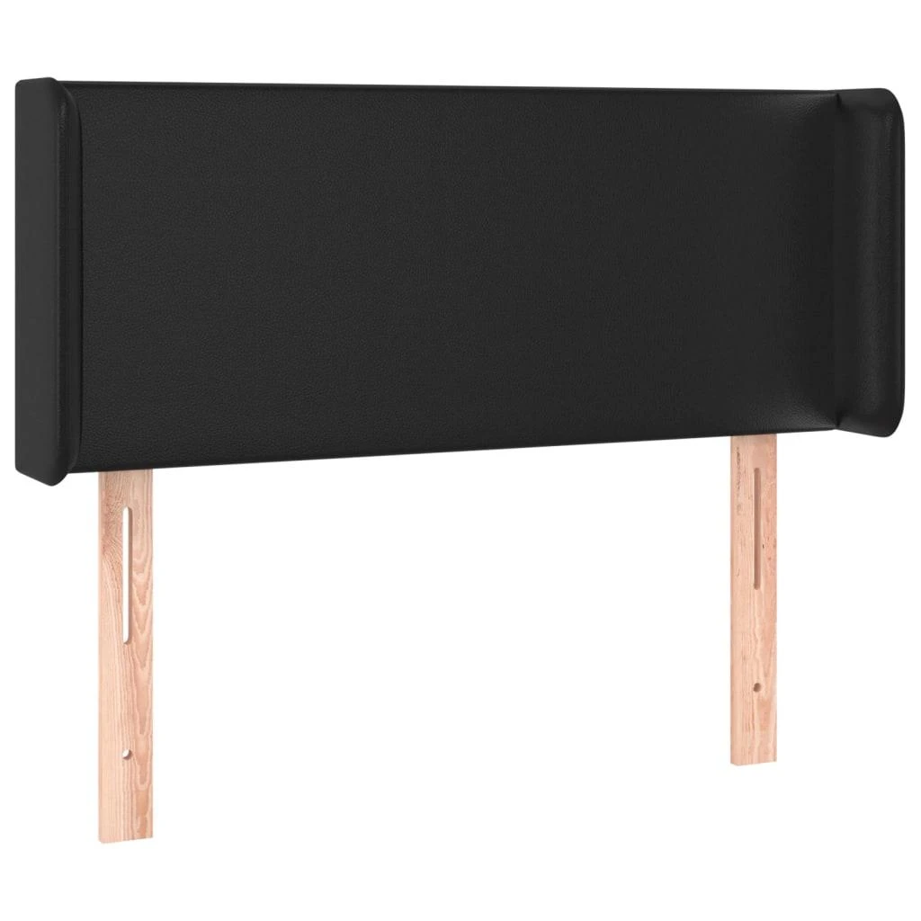 Galvūgalis su LED, juodos spalvos, 93x16x78/88cm, dirbtinė oda