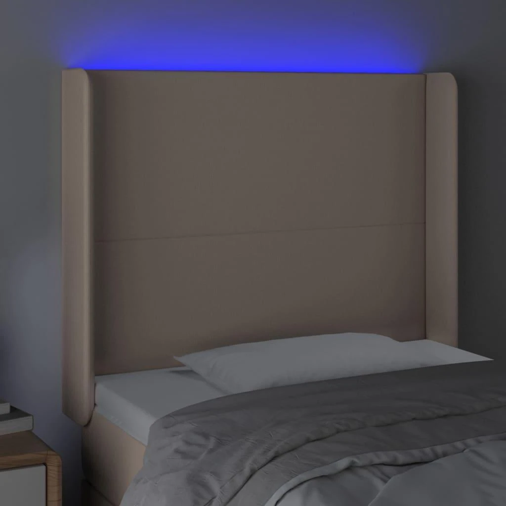 Galvūgalis su LED, kapučino spalvos, 103x16x118/128cm