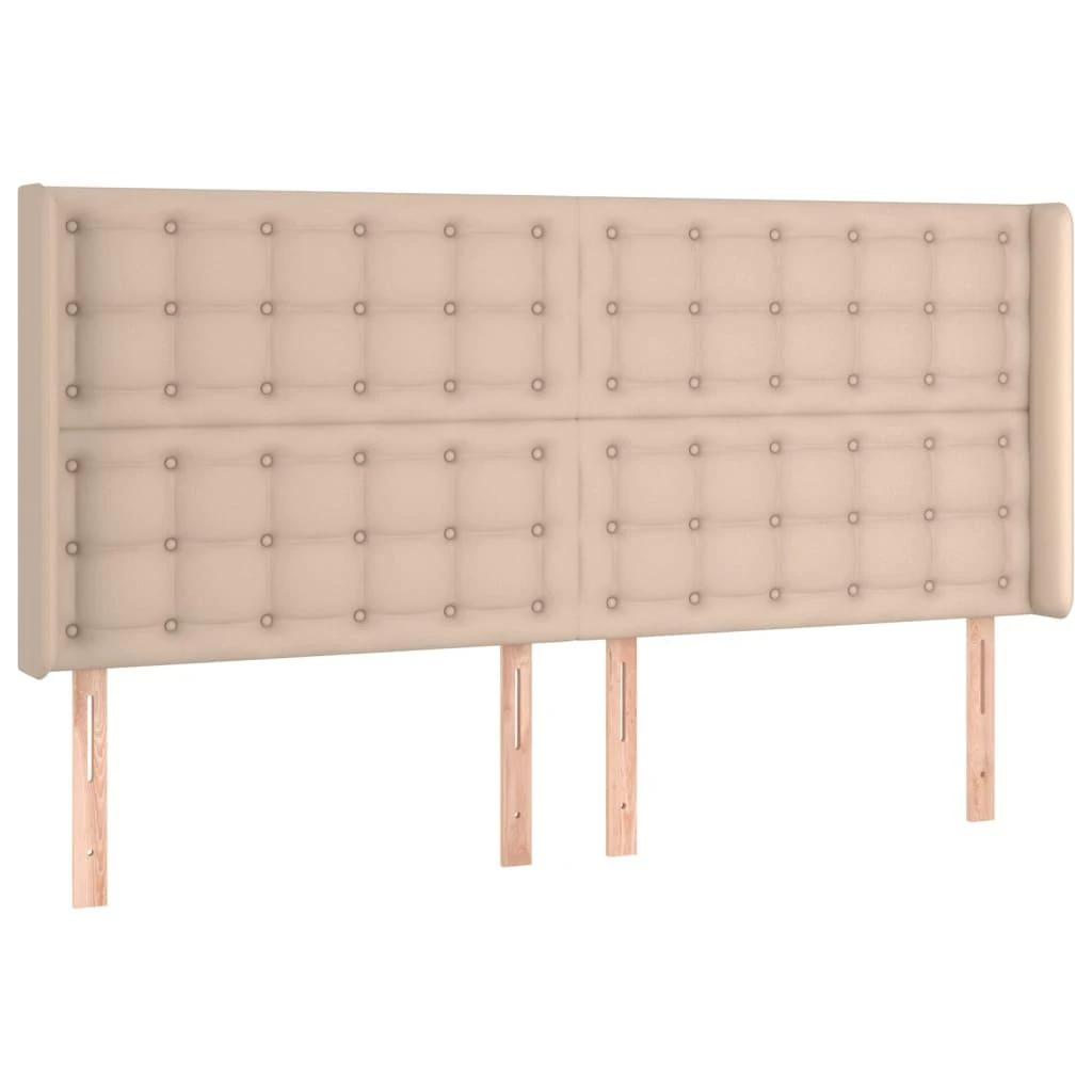 Galvūgalis su LED, kapučino spalvos, 183x16x118/128cm