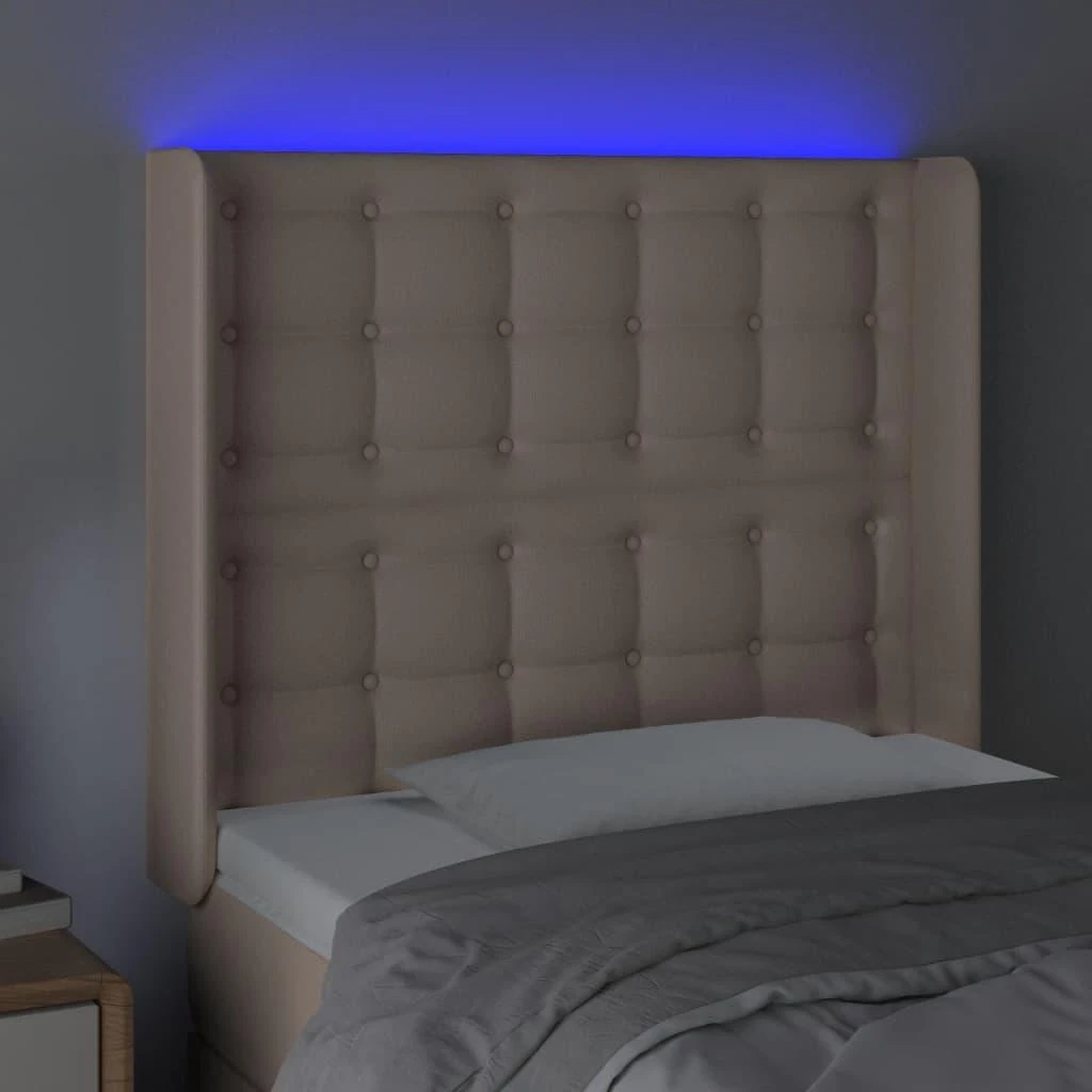 Galvūgalis su LED, kapučino spalvos, 93x16x118/128cm