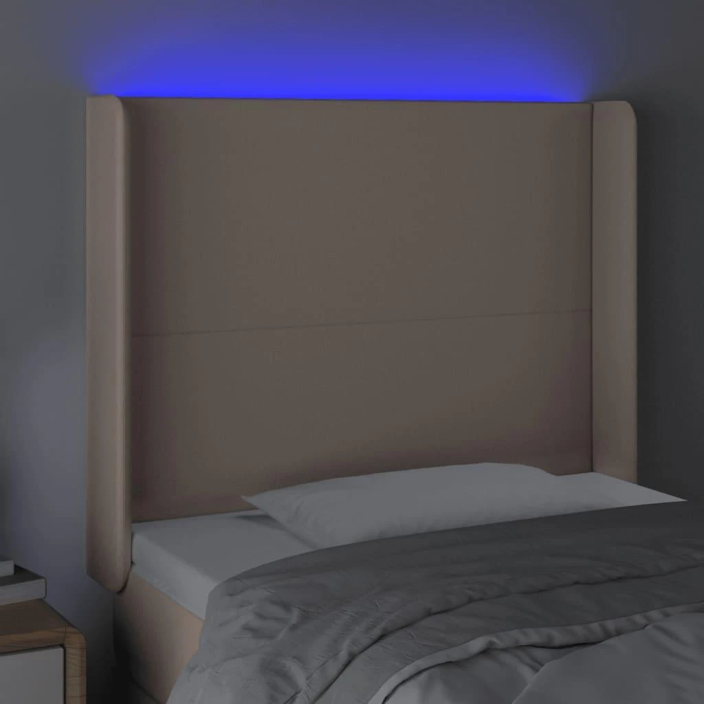 Galvūgalis su LED, kapučino spalvos, 93x16x118/128cm