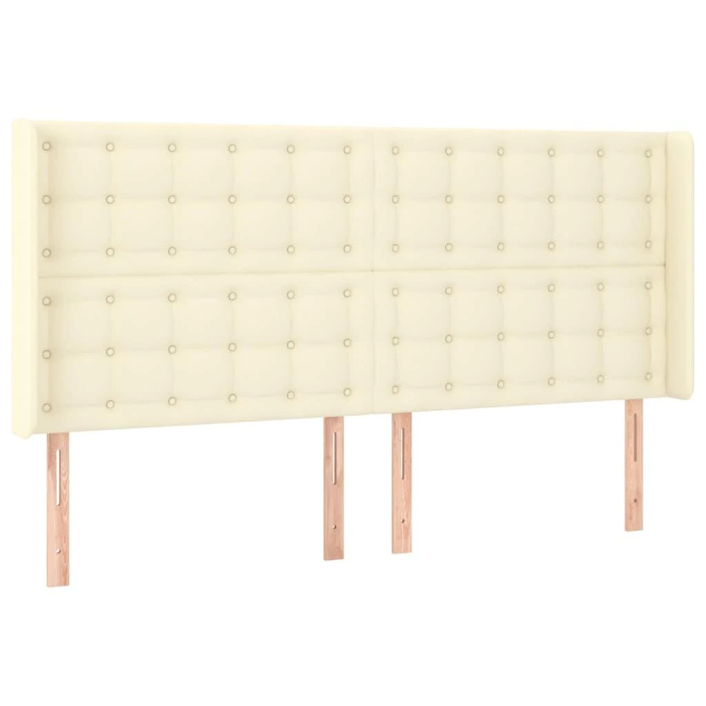Galvūgalis su LED, kreminės spalvos, 183x16x118/128 cm