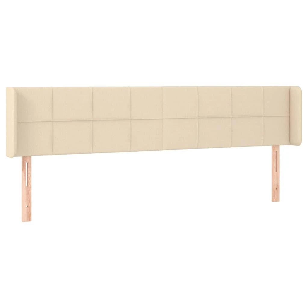 Galvūgalis su LED, kreminės spalvos, 183x16x78/88cm, audinys