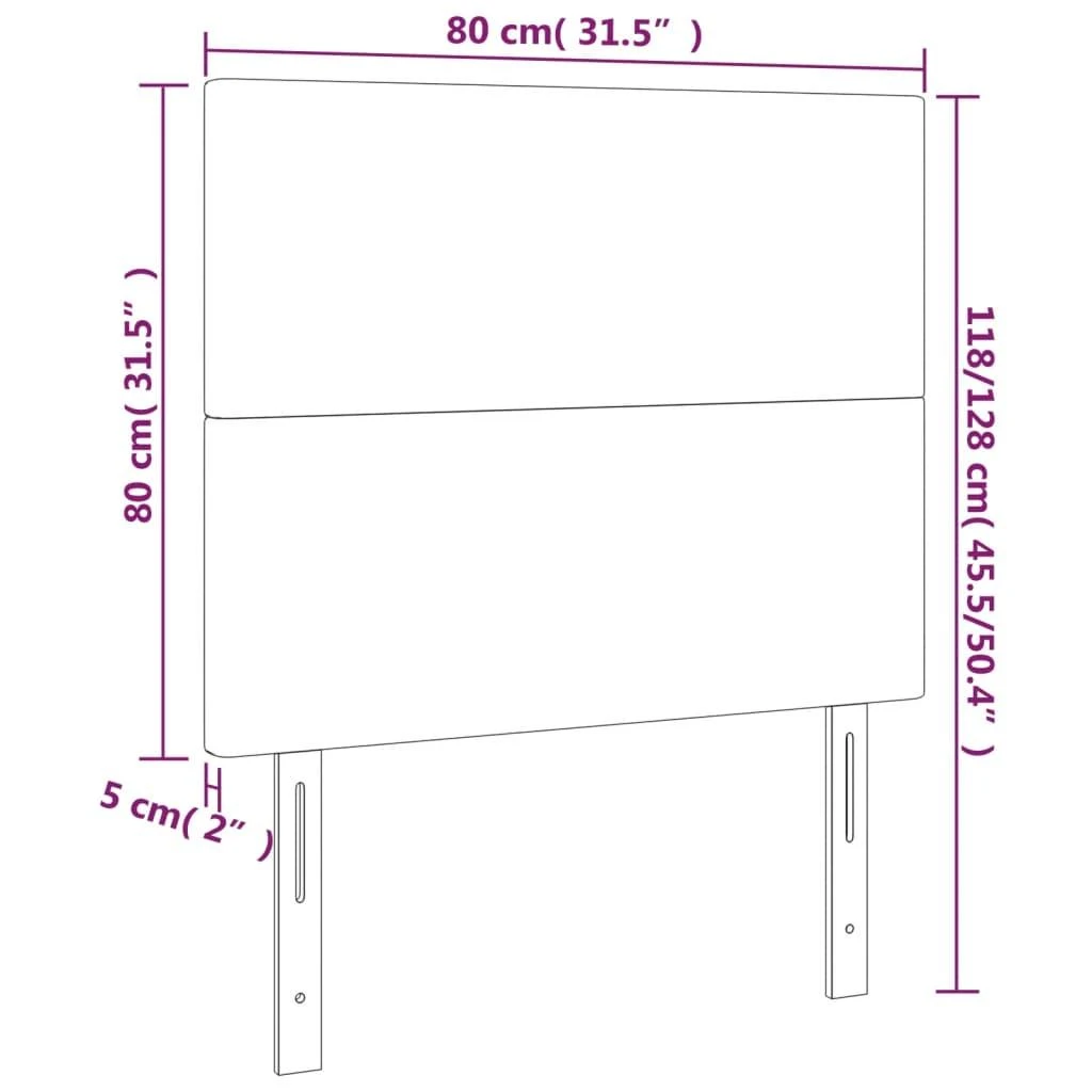 Galvūgalis su LED, kreminės spalvos, 80x5x118/128 cm
