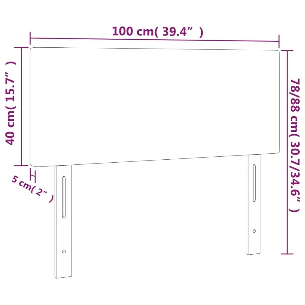 Galvūgalis su LED, mėlynos spalvos, 100x5x78/88cm, audinys
