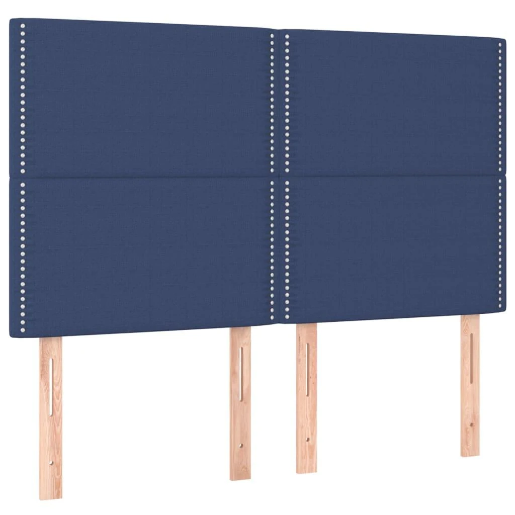 Galvūgalis su LED, mėlynos spalvos, 144x5x118/128cm, audinys