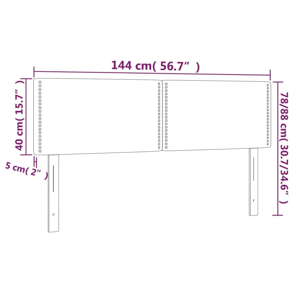 Galvūgalis su LED, mėlynos spalvos, 144x5x78/88cm, audinys