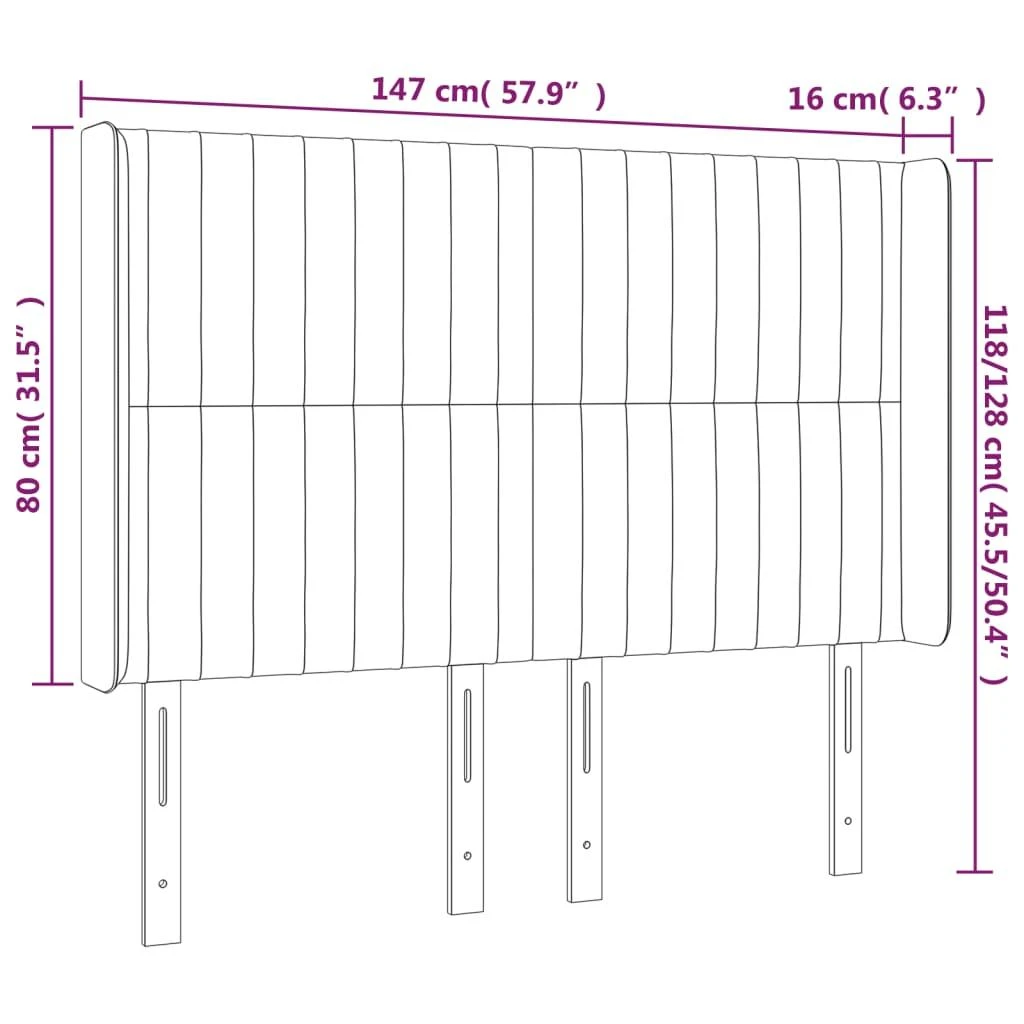Galvūgalis su LED, mėlynos spalvos, 147x16x118/128cm, audinys