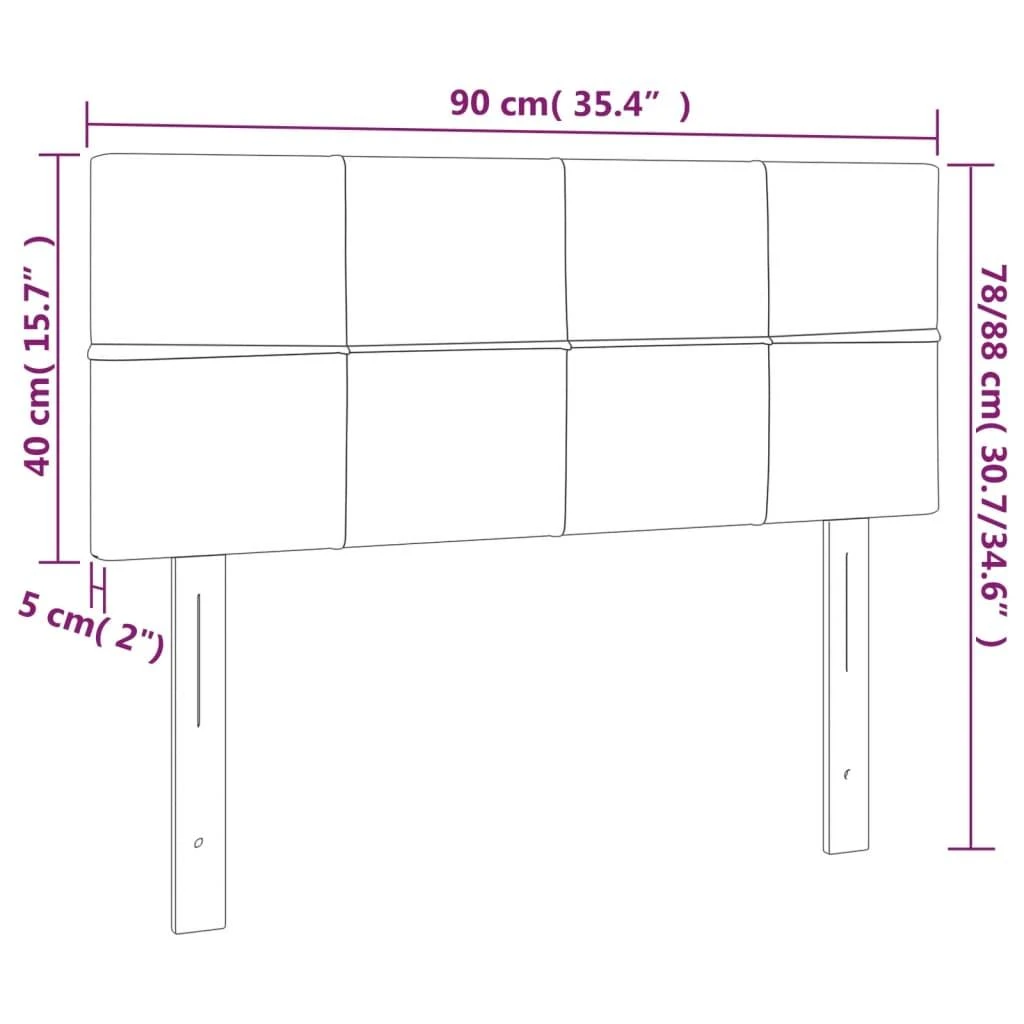 Galvūgalis su LED, mėlynos spalvos, 90x5x78/88cm, audinys