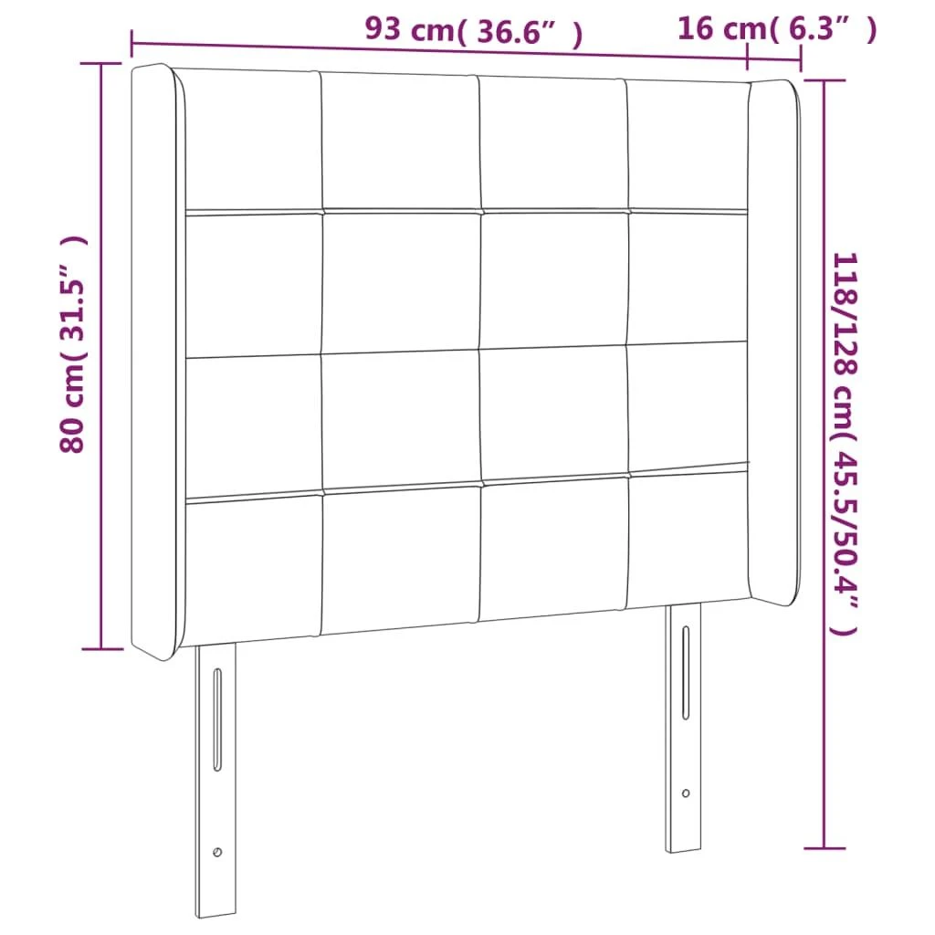 Galvūgalis su LED, mėlynos spalvos, 93x16x118/128cm, audinys