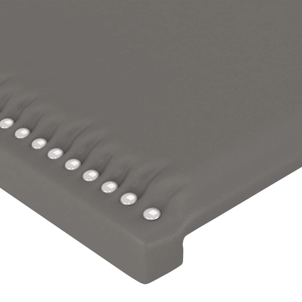 Galvūgalis su LED, pilkas, 100x5x118/128cm, dirbtinė oda
