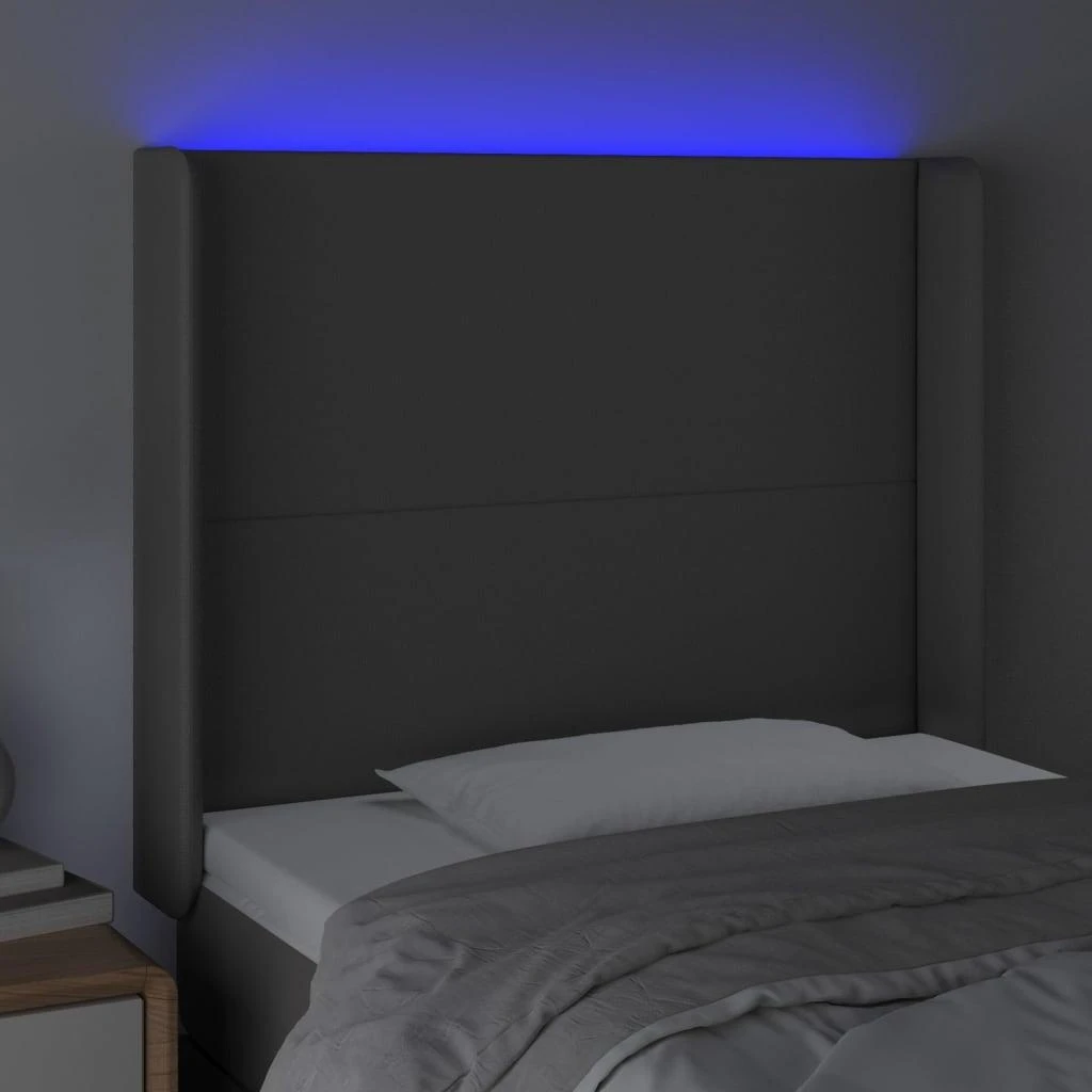 Galvūgalis su LED, pilkos spalvos, 103x16x118/128 cm