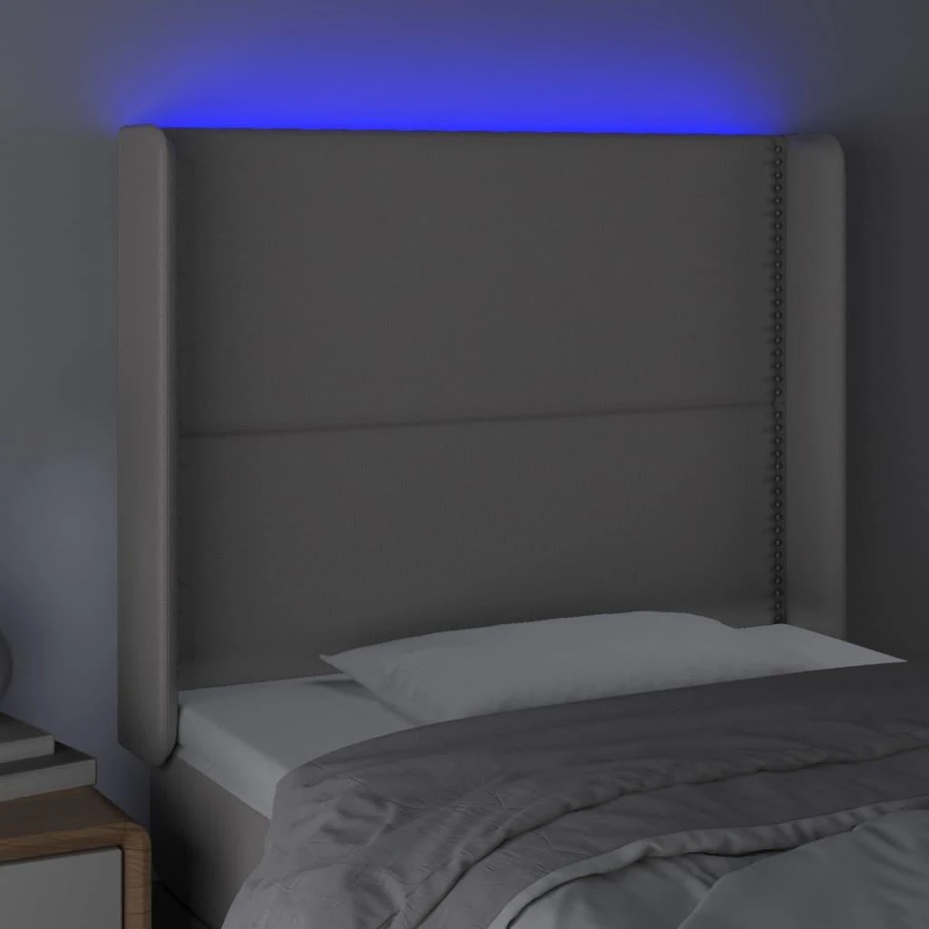 Galvūgalis su LED, pilkos spalvos, 103x16x118/128 cm