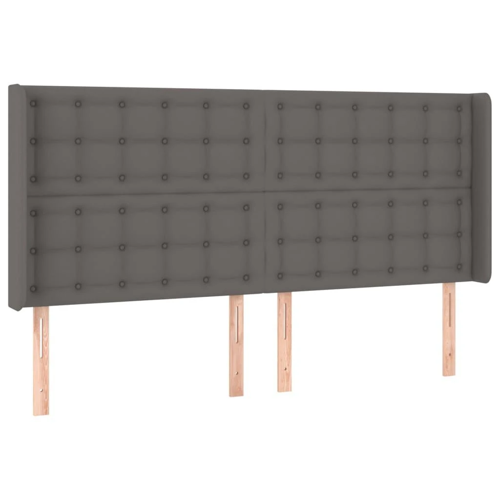 Galvūgalis su LED, pilkos spalvos, 183x16x118/128 cm