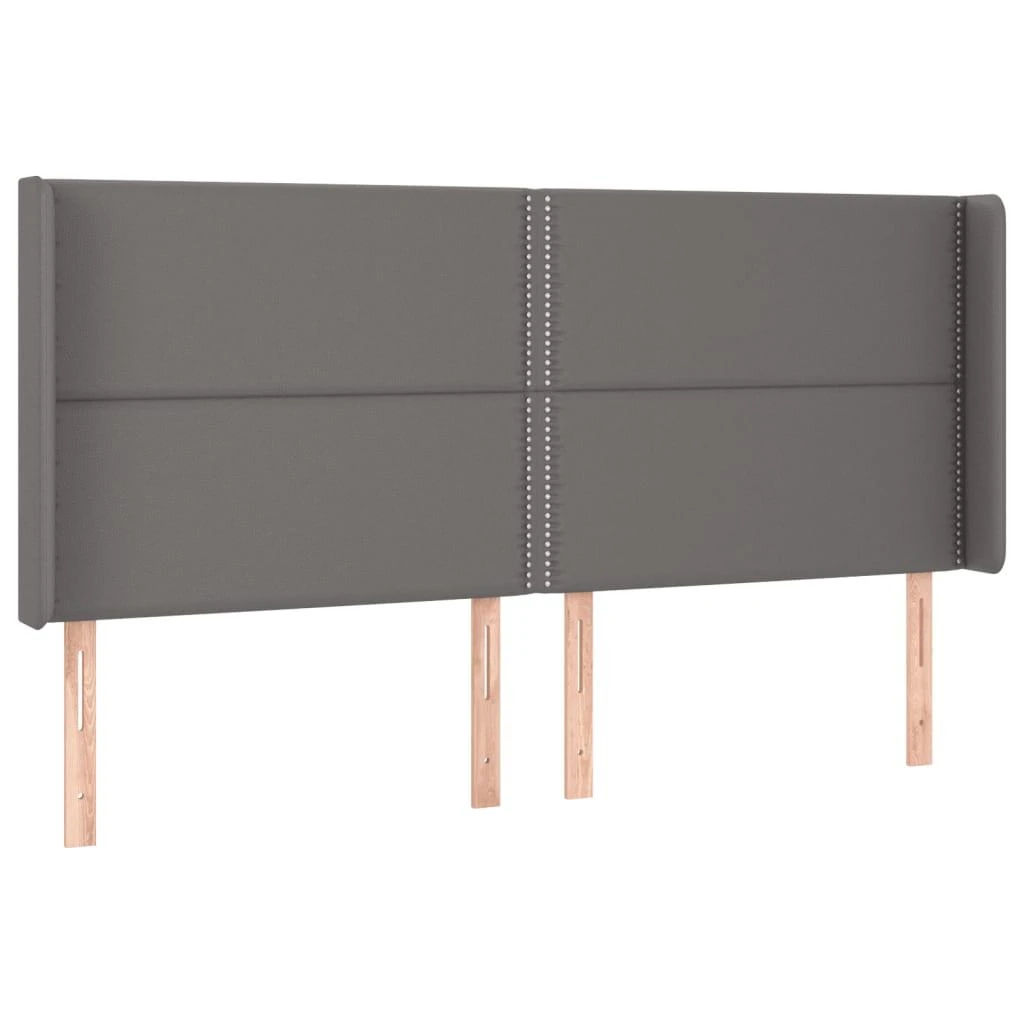 Galvūgalis su LED, pilkos spalvos, 203x16x118/128 cm