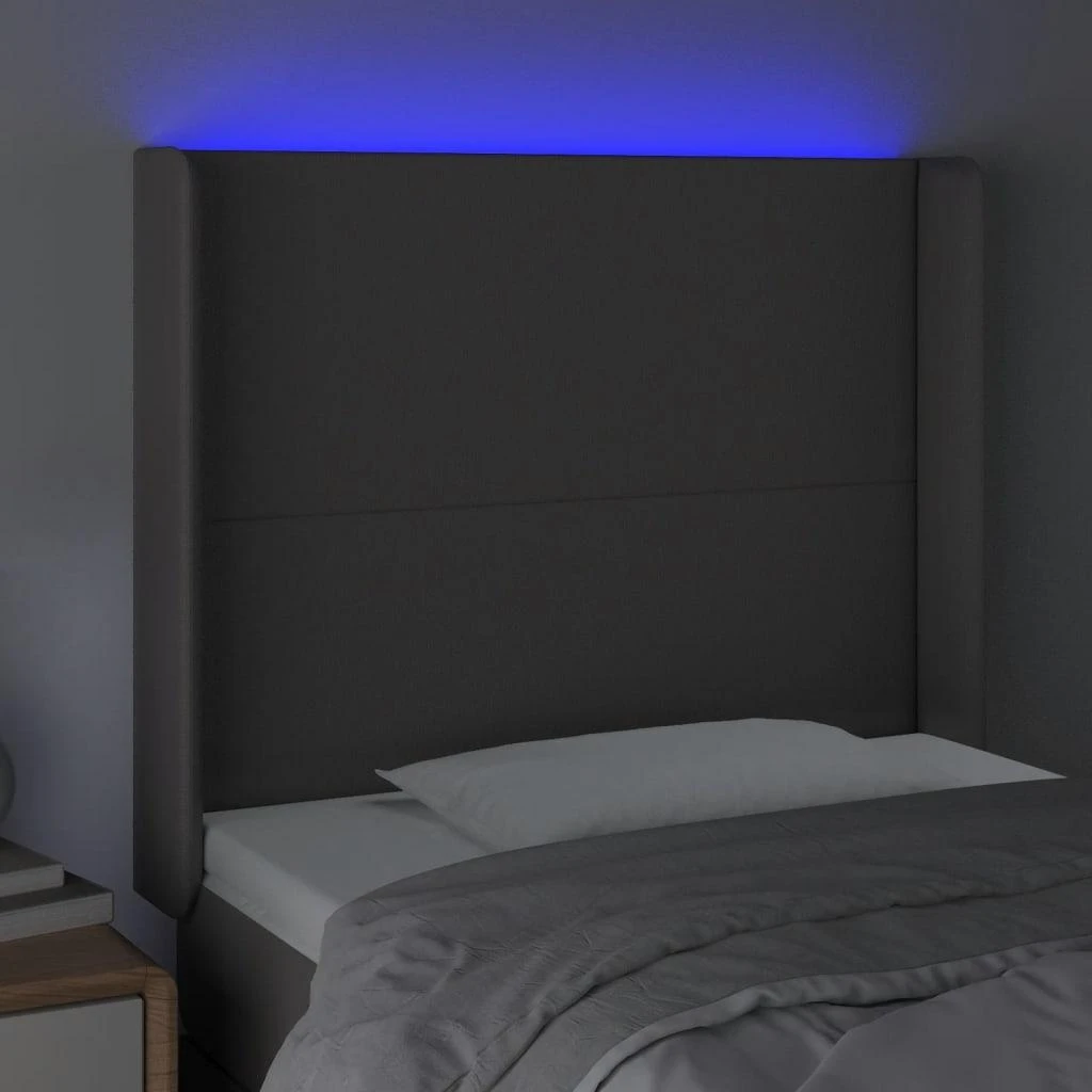 Galvūgalis su LED, pilkos spalvos, 83x16x118/128 cm