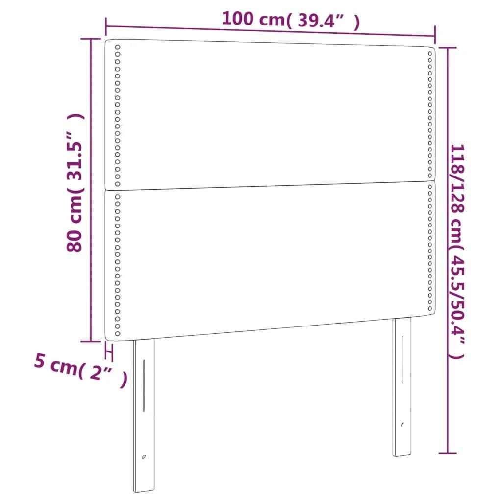 Galvūgalis su LED, rožinės spalvos, 100x5x118/128cm, aksomas