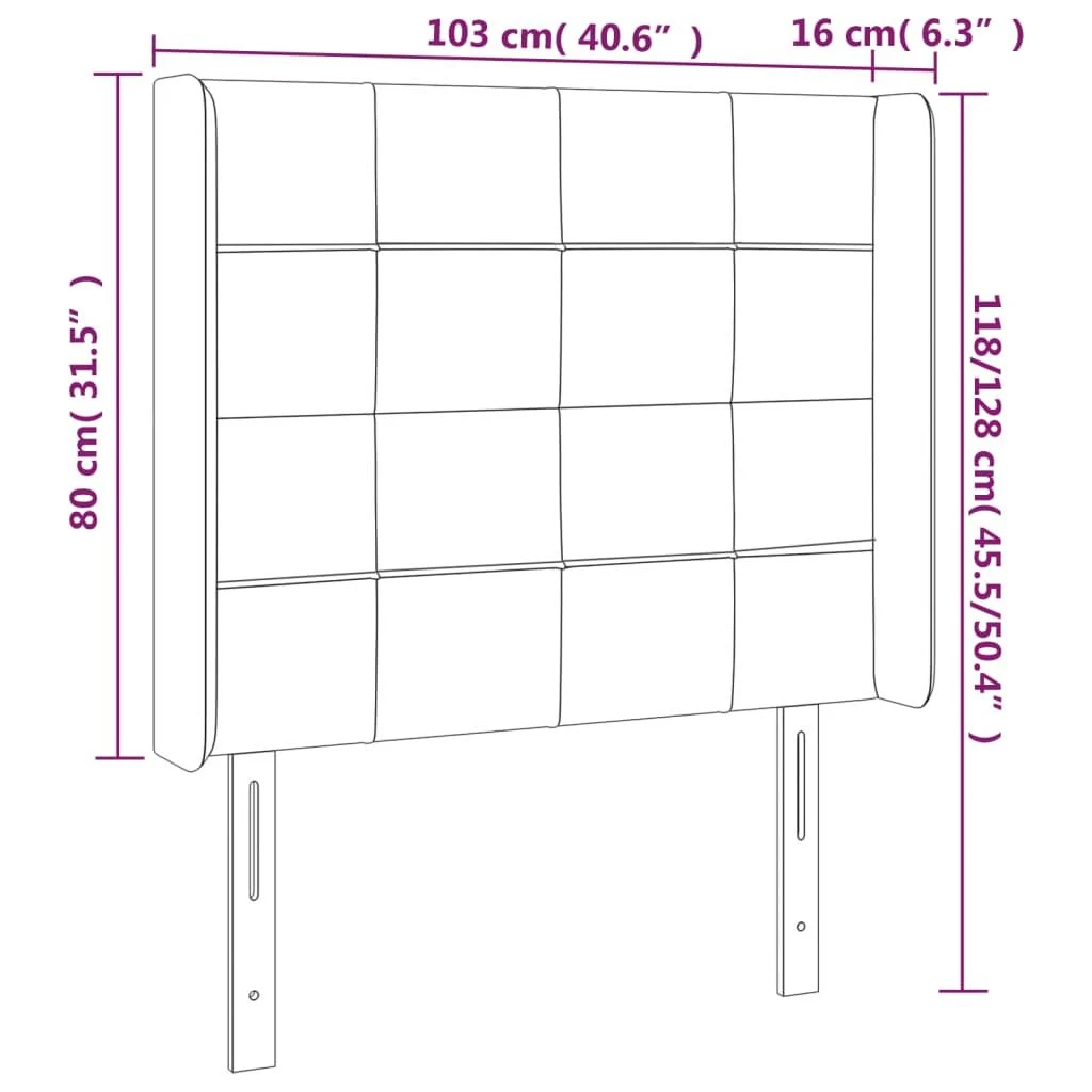 Galvūgalis su LED, rožinės spalvos, 103x16x118/128cm, aksomas