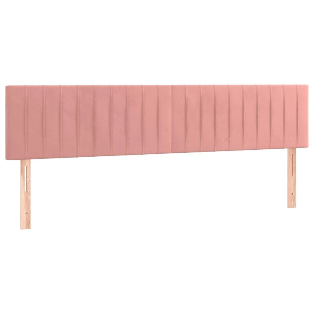 Galvūgalis su LED, rožinės spalvos, 160x5x78/88cm, aksomas