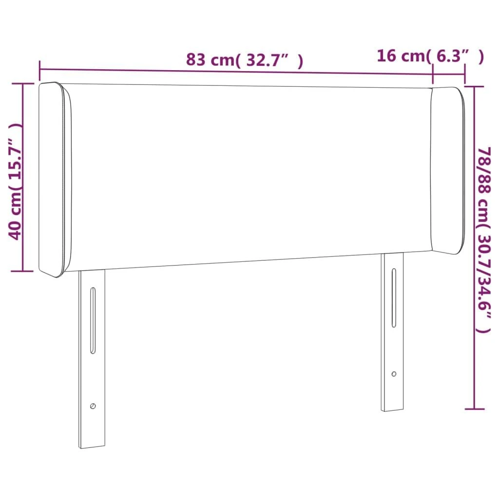 Galvūgalis su LED, rožinės spalvos, 83x16x78/88cm, aksomas