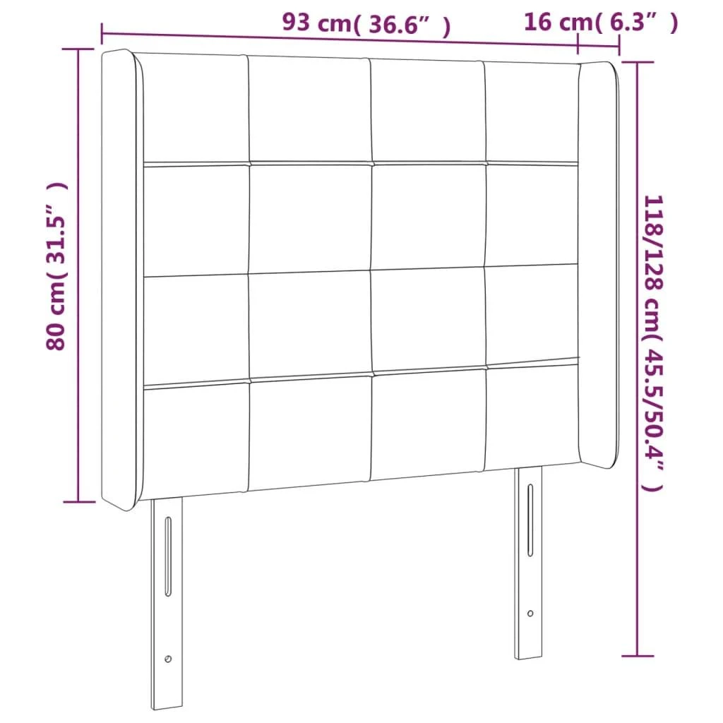 Galvūgalis su LED, rožinės spalvos, 93x16x118/128cm, aksomas