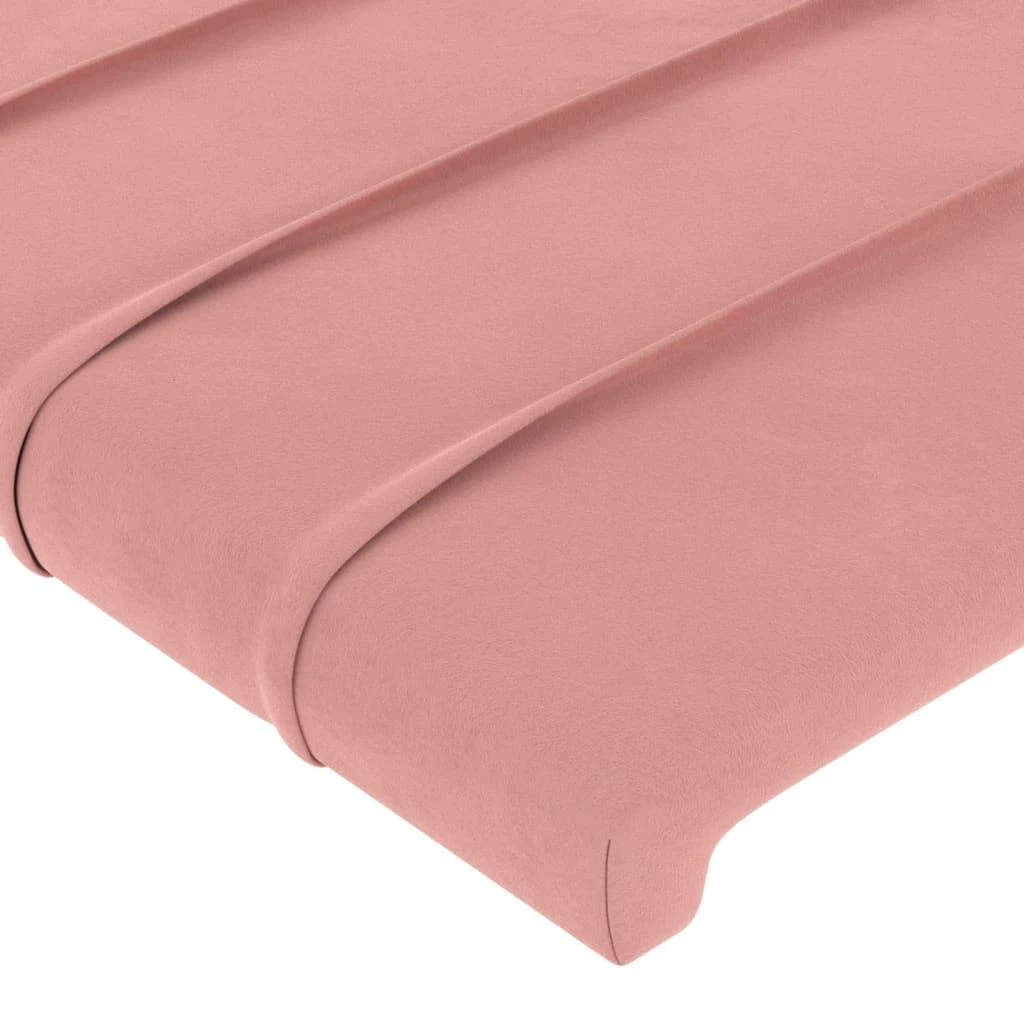 Galvūgalis su LED, rožinės spalvos, 93x16x78/88cm, aksomas