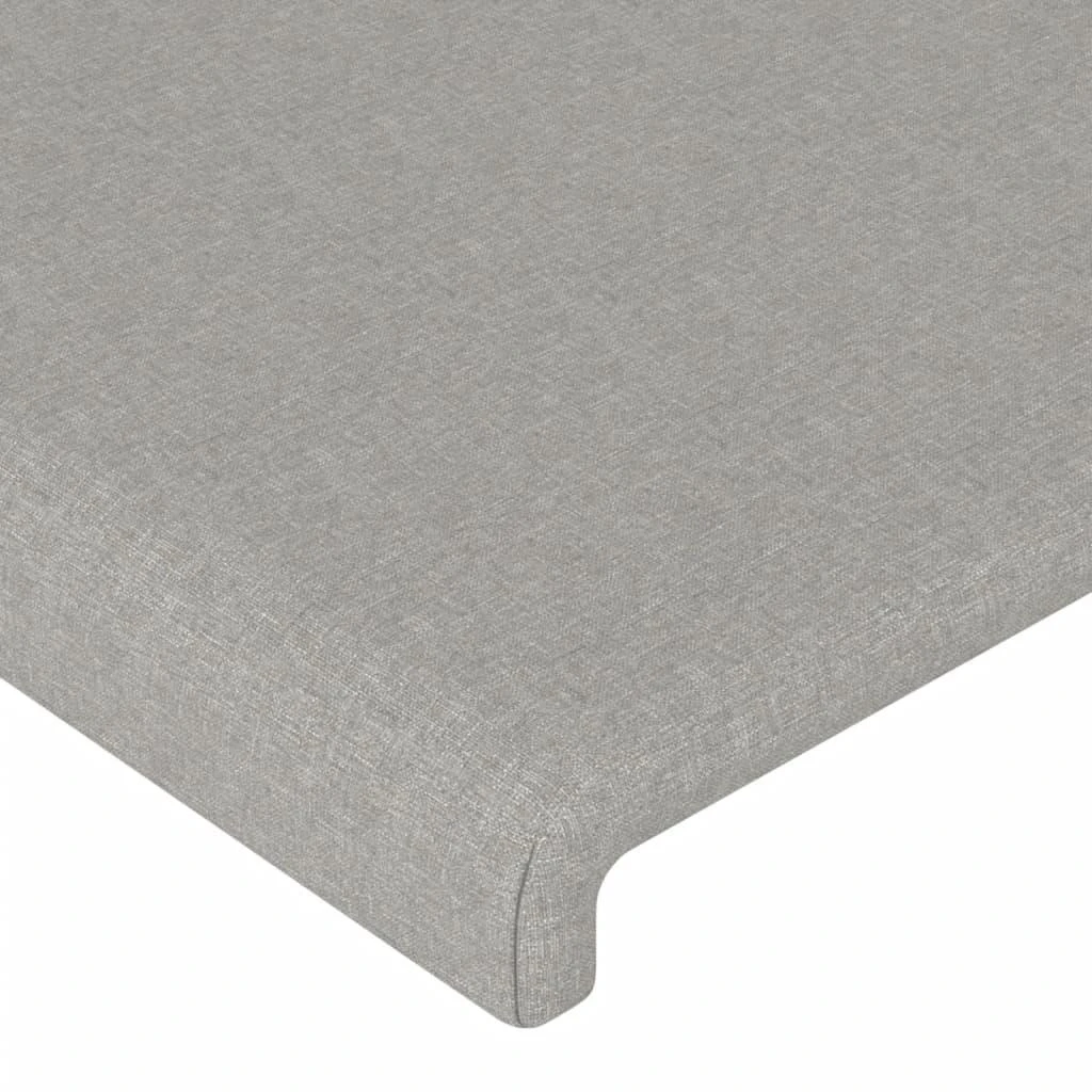 Galvūgalis su LED, šviesiai pilkas, 103x16x118/128cm, audinys