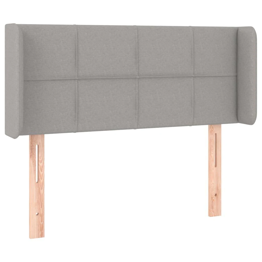 Galvūgalis su LED, šviesiai pilkas, 103x16x78/88cm, audinys