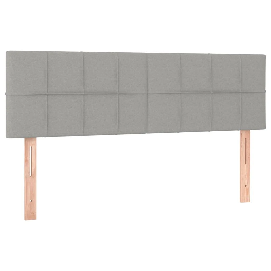 Galvūgalis su LED, šviesiai pilkas, 144x5x78/88cm, audinys