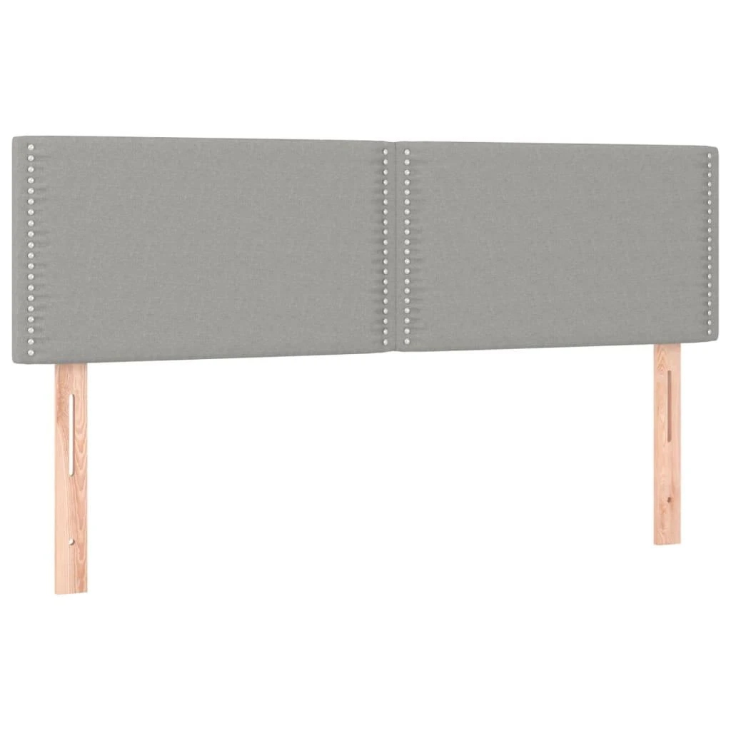 Galvūgalis su LED, šviesiai pilkas, 144x5x78/88cm, audinys