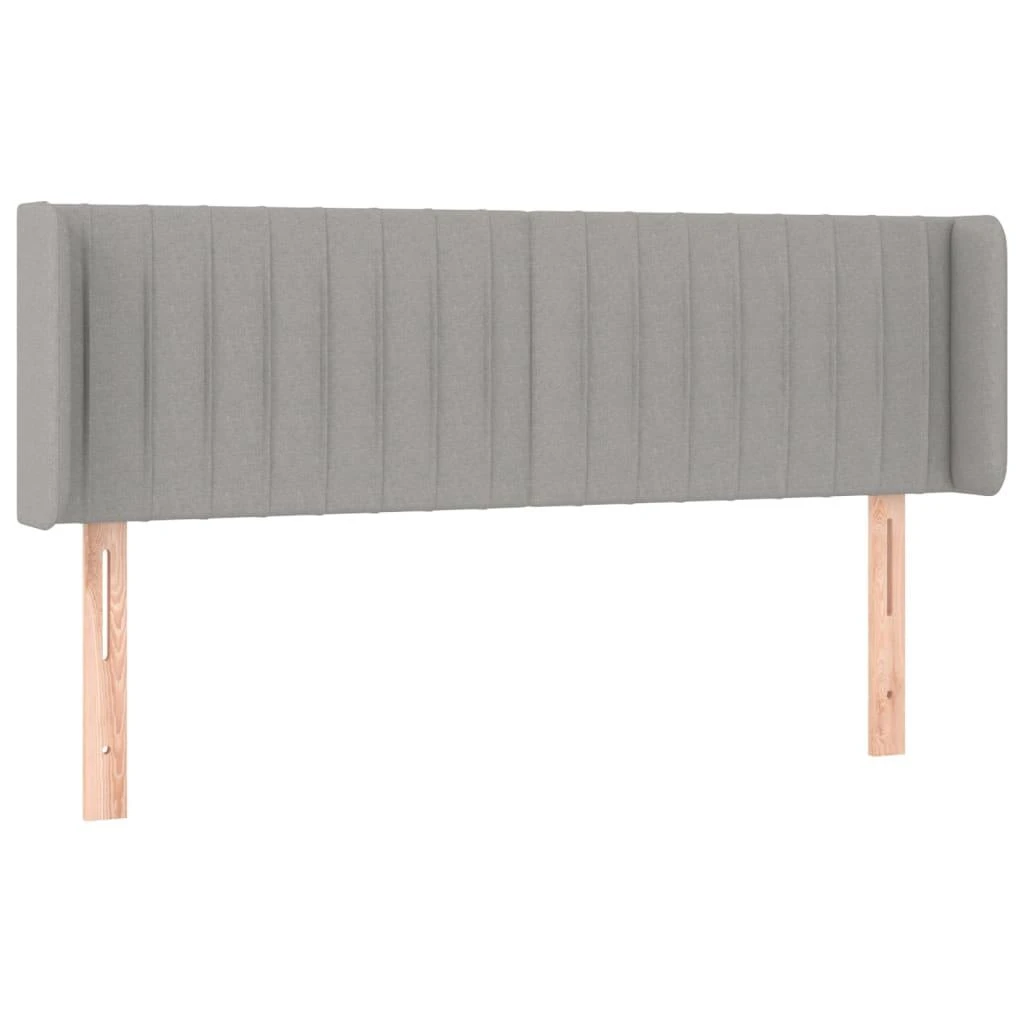 Galvūgalis su LED, šviesiai pilkas, 147x16x78/88cm, audinys
