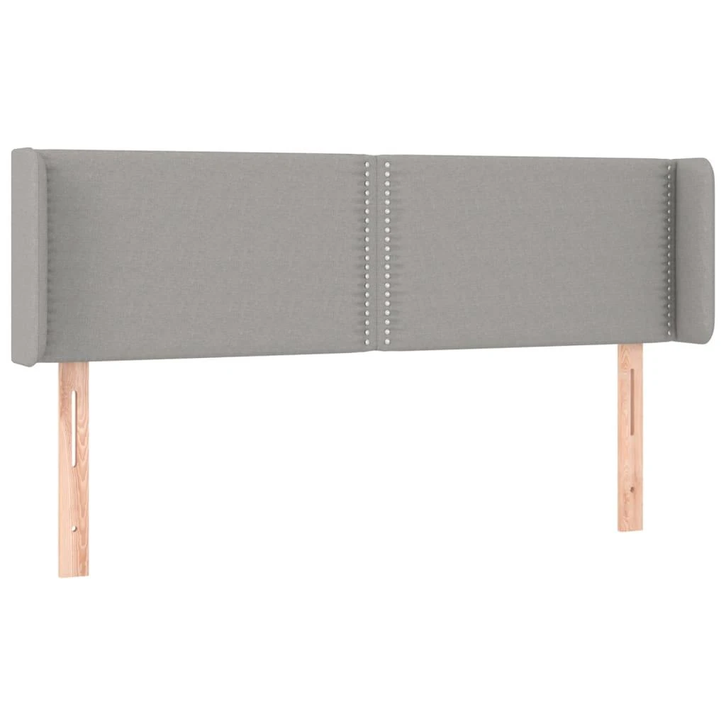Galvūgalis su LED, šviesiai pilkas, 147x16x78/88cm, audinys