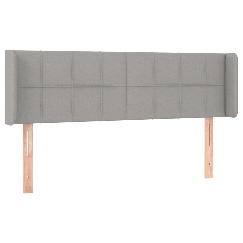 Galvūgalis su LED, šviesiai pilkas, 147x16x78/88cm, audinys