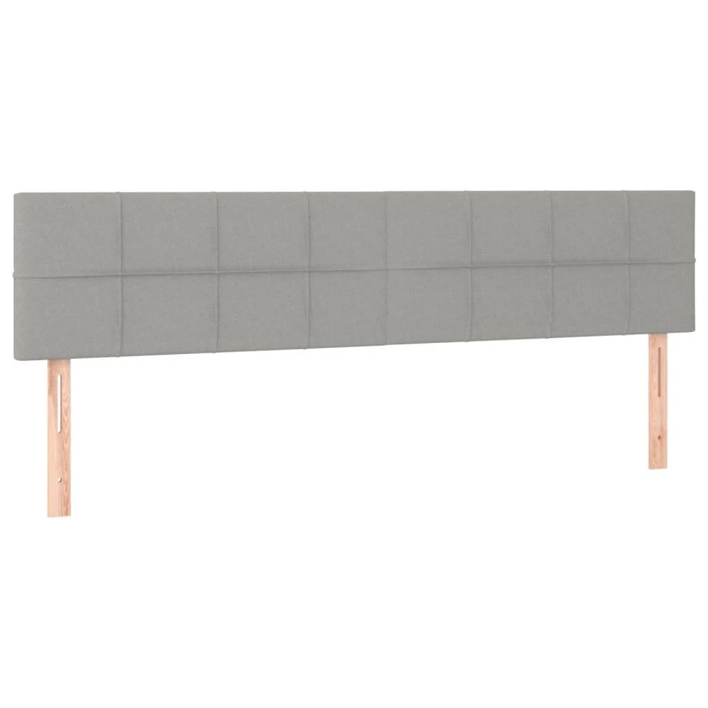 Galvūgalis su LED, šviesiai pilkas, 160x5x78/88cm, audinys