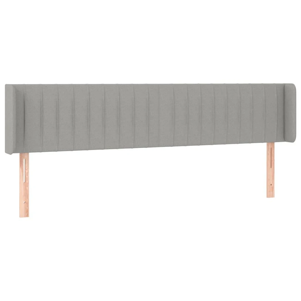 Galvūgalis su LED, šviesiai pilkas, 163x16x78/88cm, audinys
