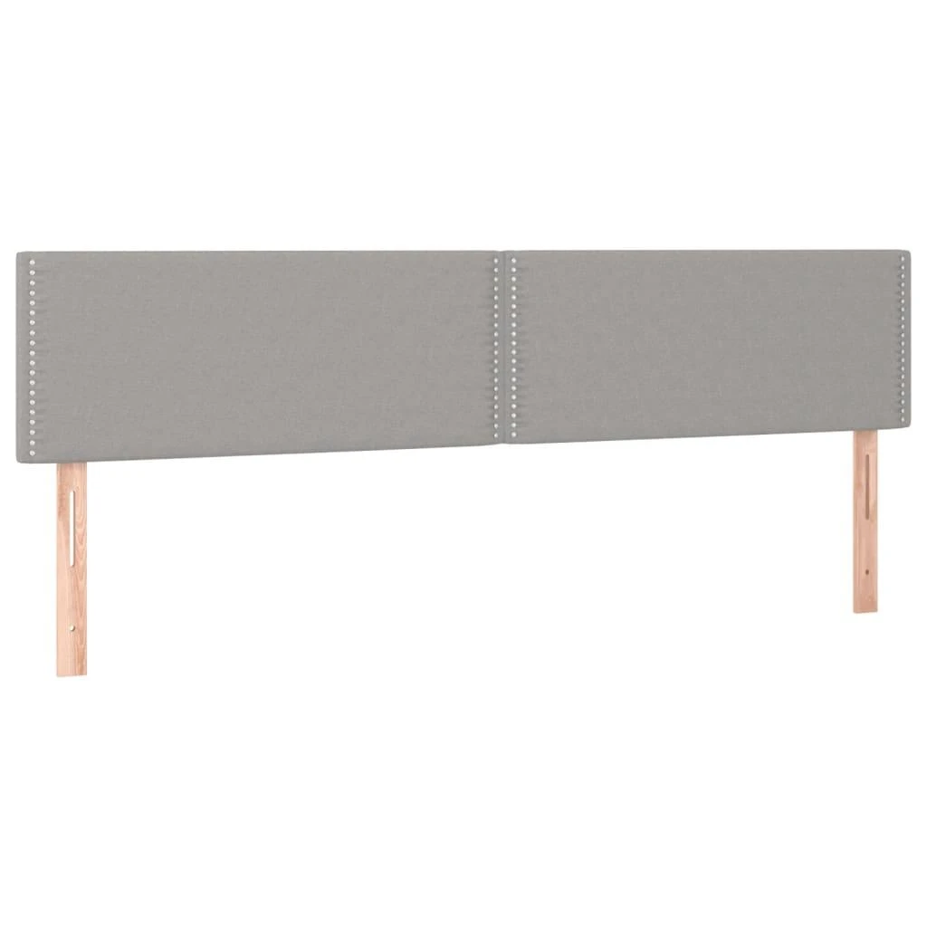 Galvūgalis su LED, šviesiai pilkas, 180x5x78/88cm, audinys
