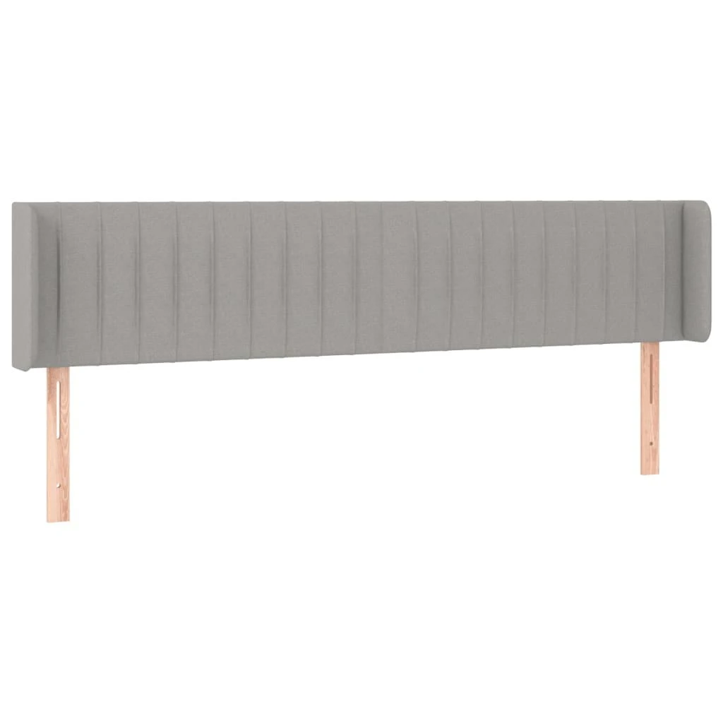 Galvūgalis su LED, šviesiai pilkas, 183x16x78/88cm, audinys