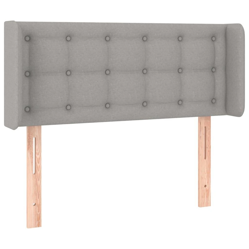 Galvūgalis su LED, šviesiai pilkas, 93x16x78/88cm, audinys
