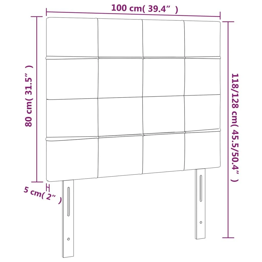 Galvūgalis su LED, tamsiai mėlynas, 100x5x118/128cm, aksomas