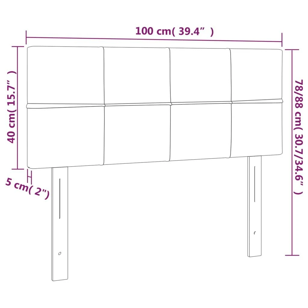 Galvūgalis su LED, tamsiai mėlynas, 100x5x78/88cm, aksomas