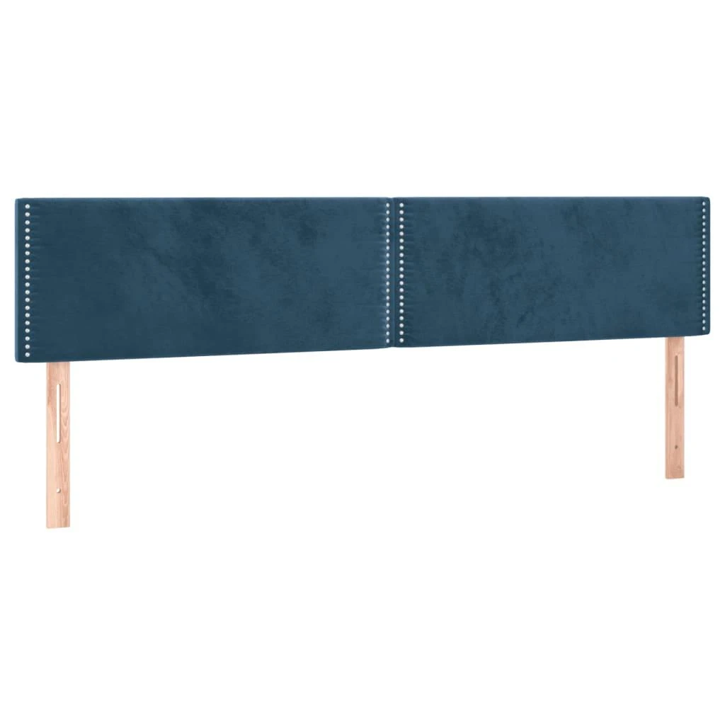 Galvūgalis su LED, tamsiai mėlynas, 200x5x78/88cm, aksomas