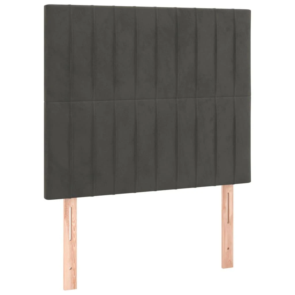 Galvūgalis su LED, tamsiai pilkas, 100x5x118/128cm, aksomas