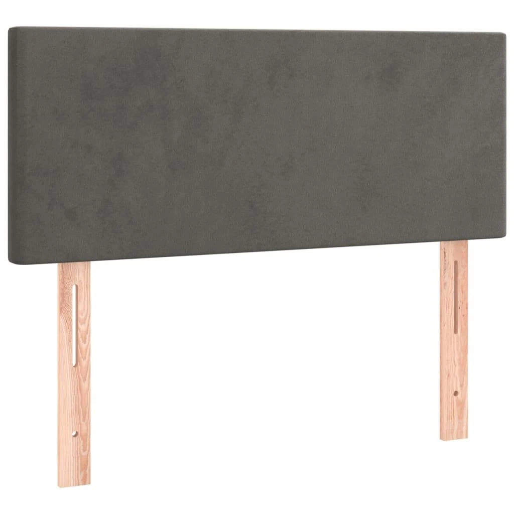 Galvūgalis su LED, tamsiai pilkas, 100x5x78/88cm, aksomas